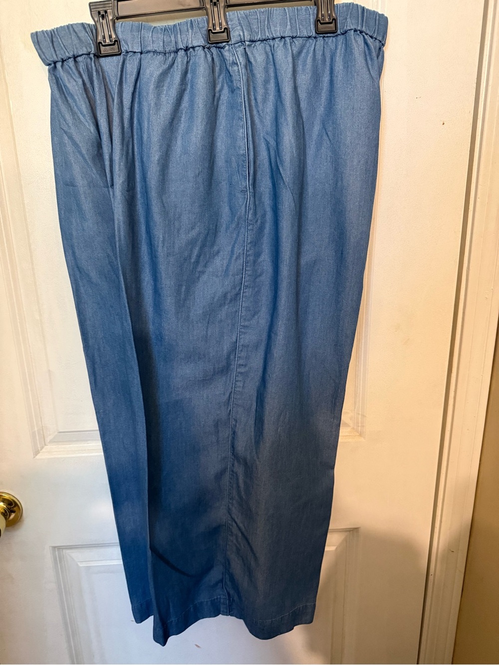 Michael Kors Soft Blue Relaxed Elastic-Waist Jumpsuit Pants